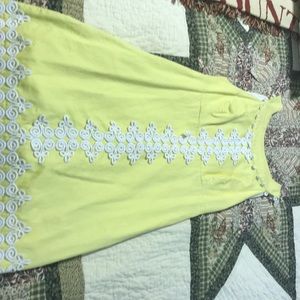 Lilly Pulitzer size 0 Pale Yellow Shift Dress
